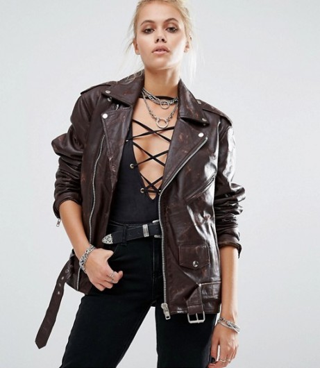 Women Brown Leather Jacket